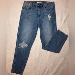 eunina Tobi Super High Rise Ripped Mom Jeans size 13